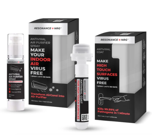 Picture of RESONANCE+NRG ANTIVIRAL AIR PURIFIER SPRAY (FOR SHOP)& RESONANCE+NRG ANTIVIRAL COAT 