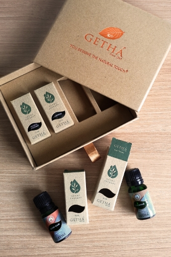 Picture of Getha 4 in 1 Essential Oil Set wt Burner